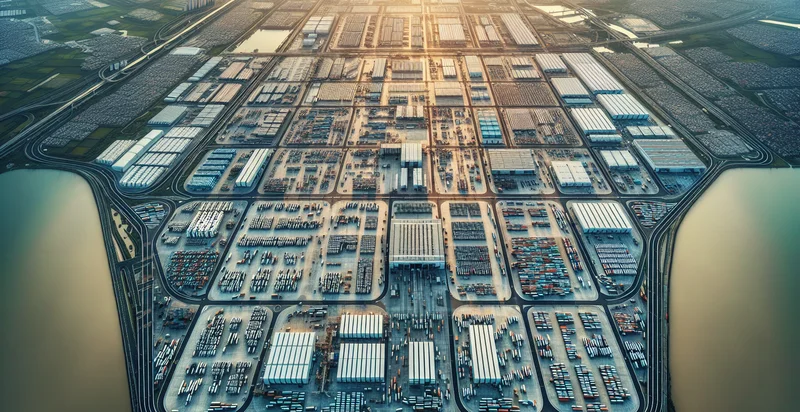 aerial views of distribution centers identifier