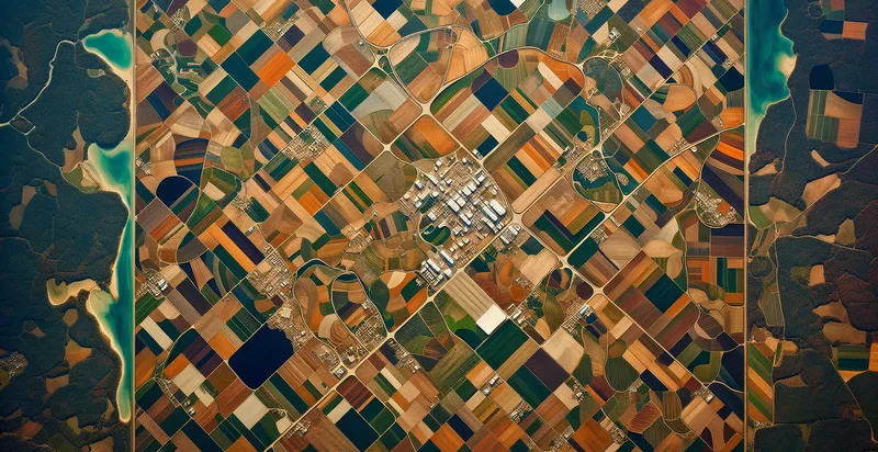 aerial views of farms identifier