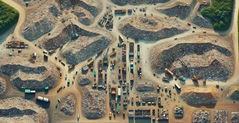 aerial views of landfills identifier