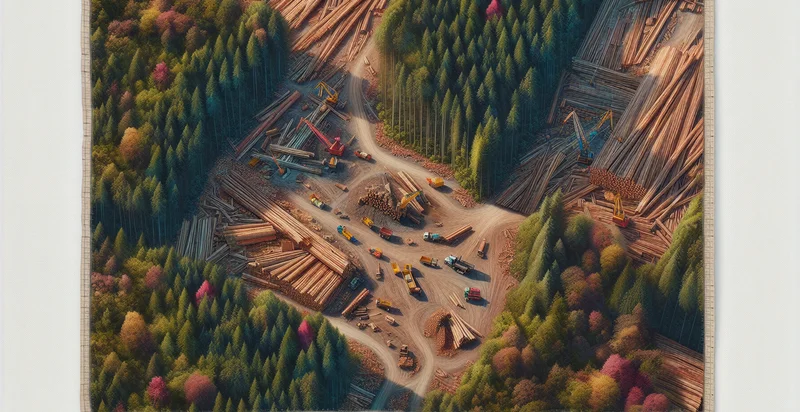 aerial views of logging sites identifier