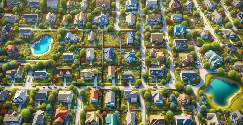 aerial views of neighborhoods identifier