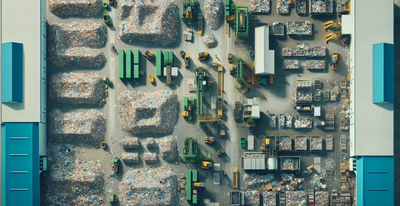 aerial views of recycling centers identifier