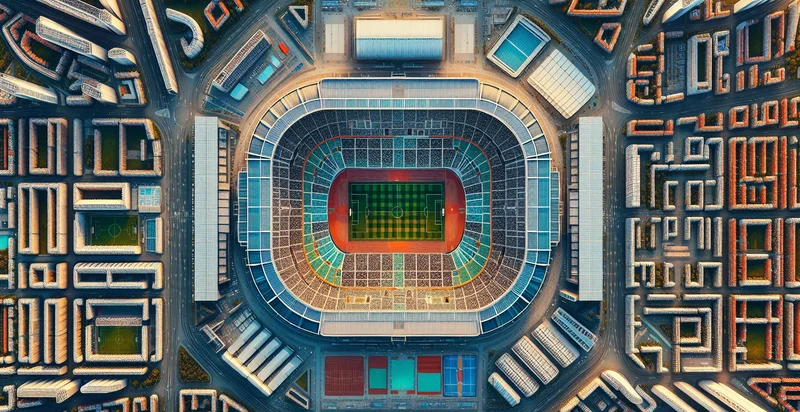 aerial views of stadiums identifier