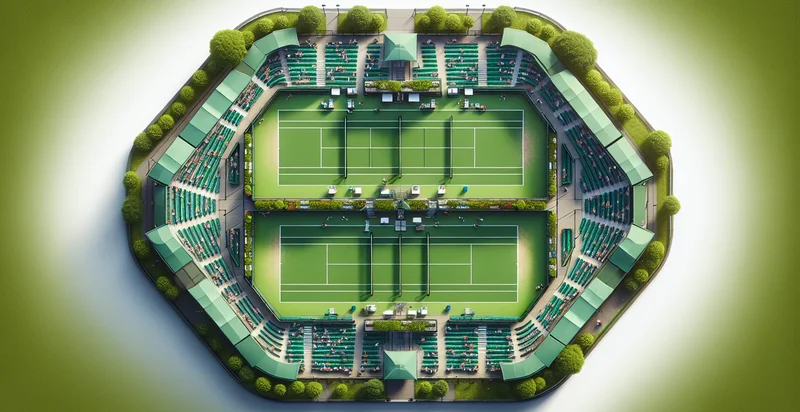 aerial views of tennis courts identifier