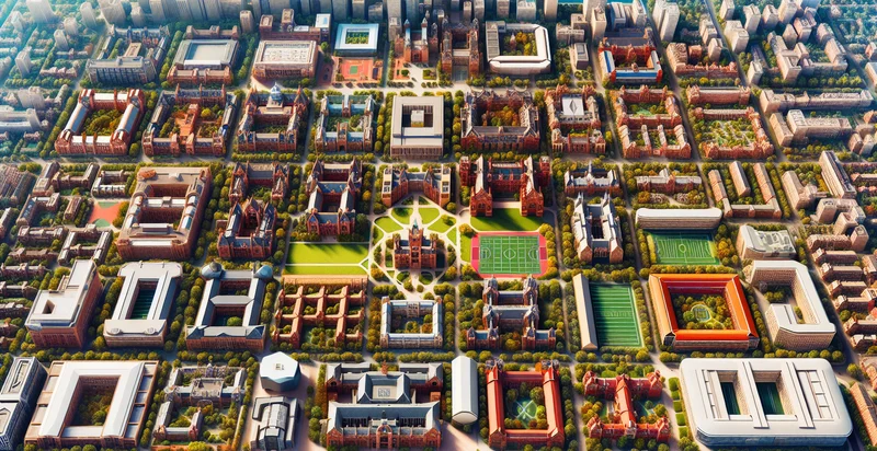 aerial views of universities identifier