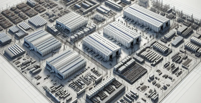 aerial views of warehouses identifier