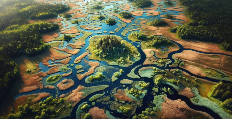 aerial views of wetlands identifier