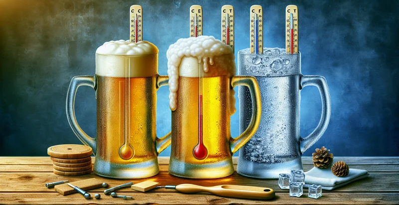 beer serving temperature  from description identifier