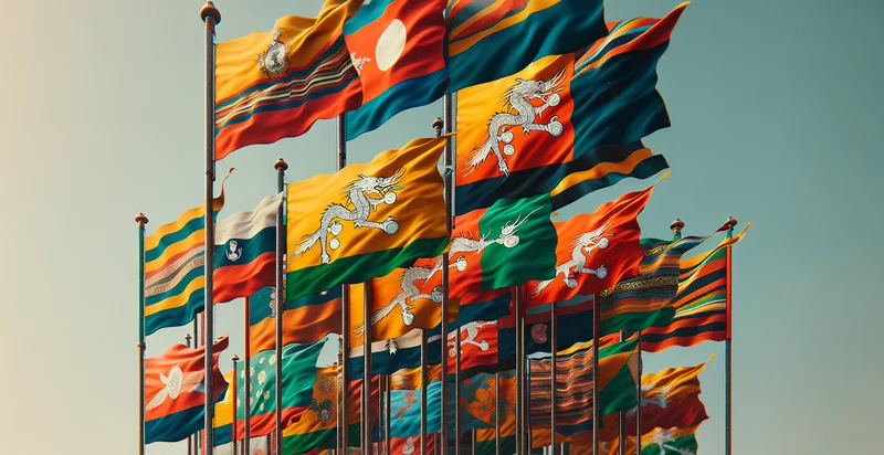 bhutanese district flags identifier