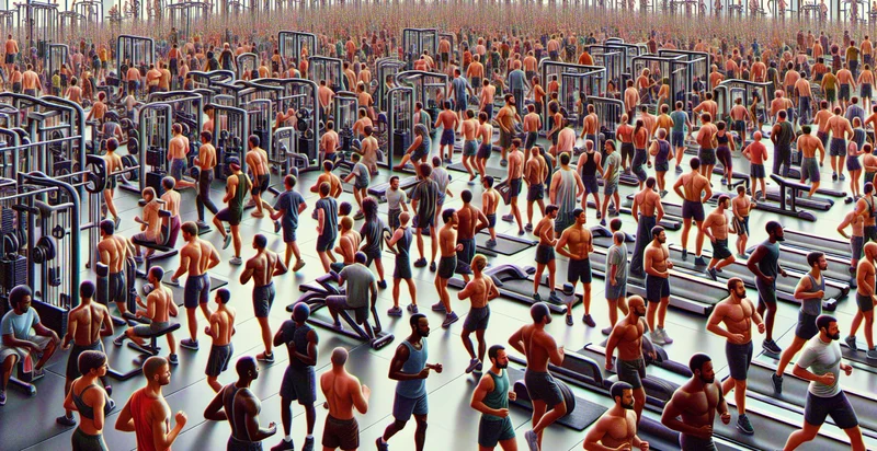 count of men in a gym identifier