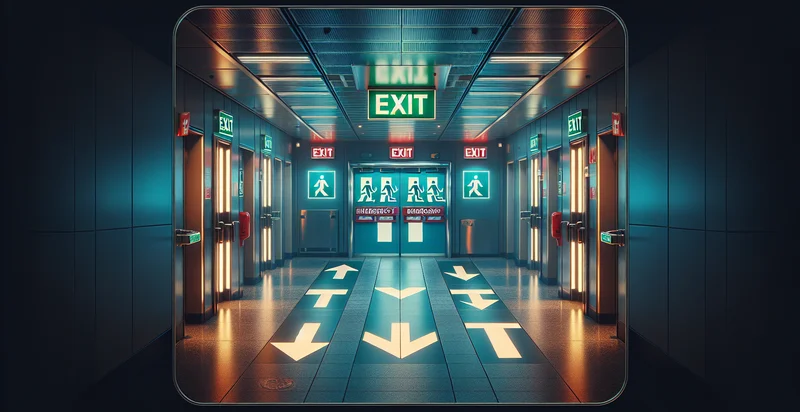 emergency exit location identifier