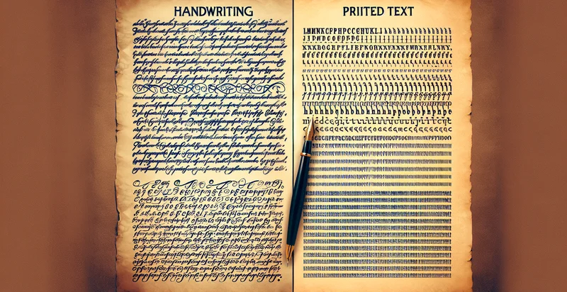 handwriting vs printed text identifier