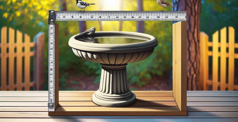 height of bird bath in inches identifier