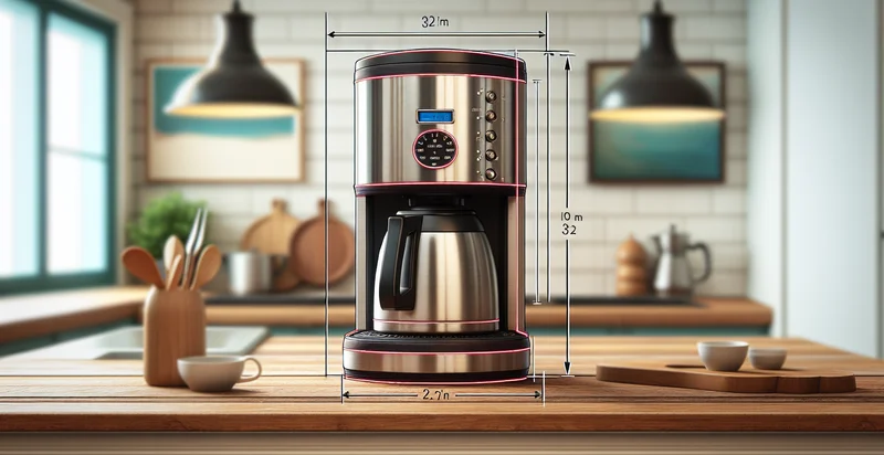 height of coffee maker in inches identifier