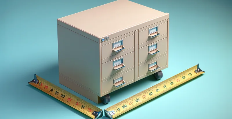 height of filing cabinet in inches identifier