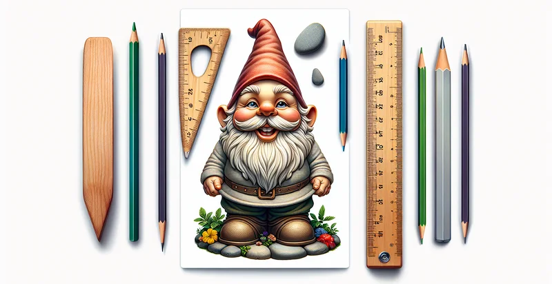 height of garden gnome in inches identifier