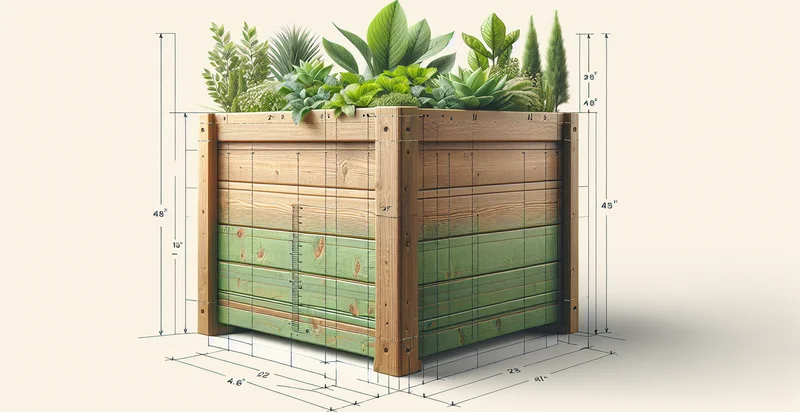 height of planter box in inches identifier