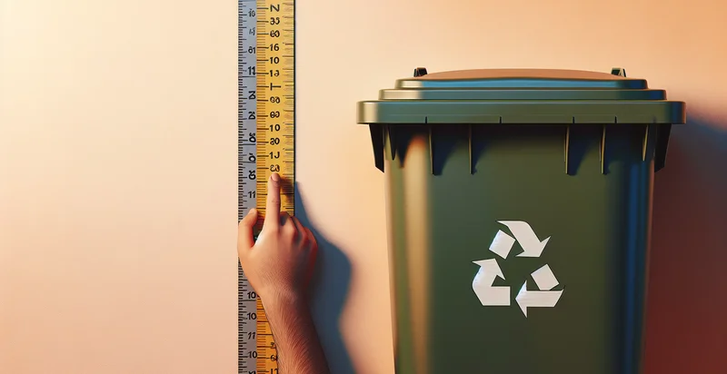 height of recycling bin in inches identifier