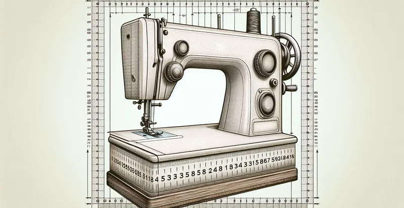 height of sewing machine in inches identifier