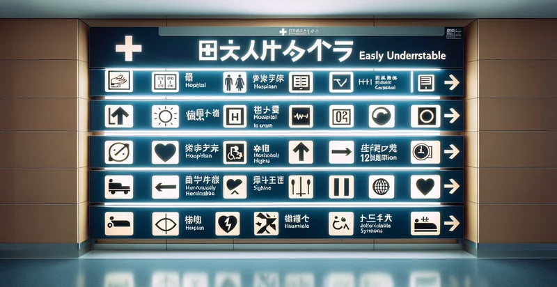 hospital signage clarity identifier