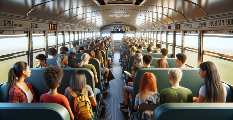 how many bus seats have students on them identifier