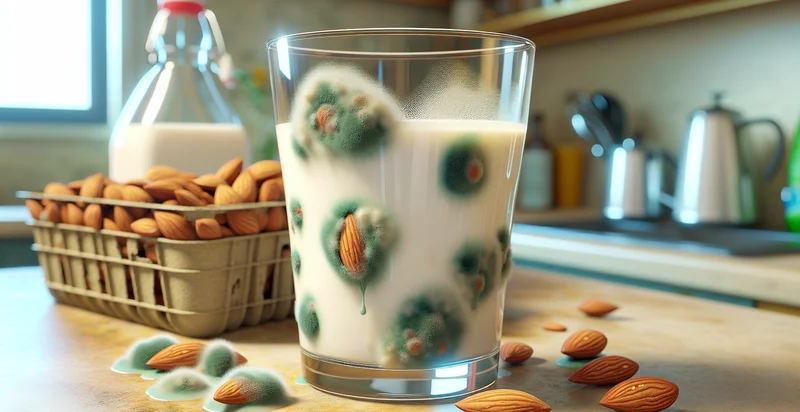 if almond milk is moldy identifier