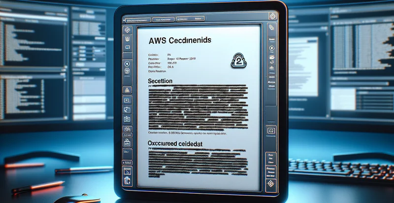 if aws credentials are in a PDF identifier