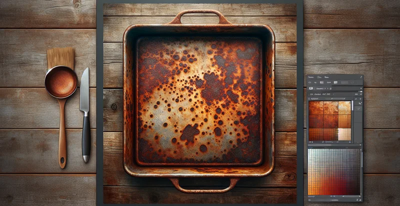 if baking pan is rusted identifier