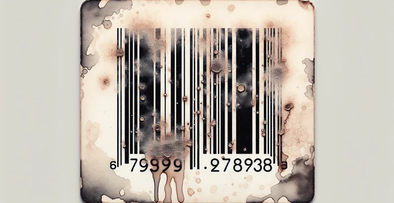 if barcode is water damaged identifier