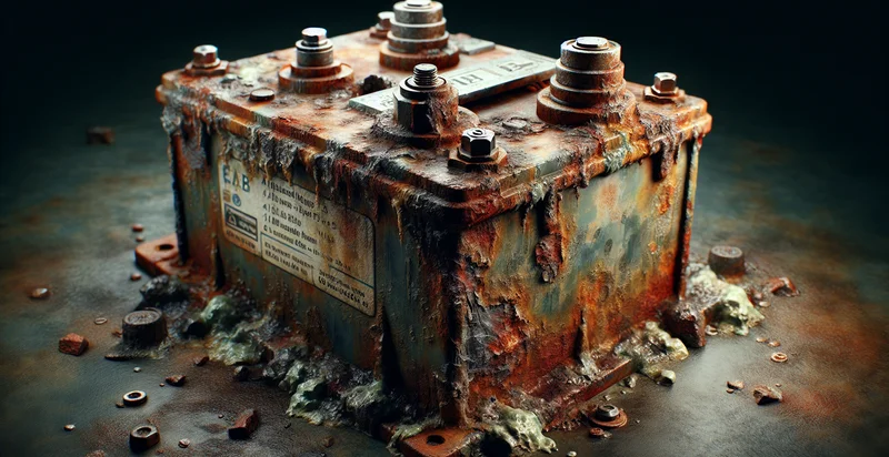 if battery terminal is rusted identifier