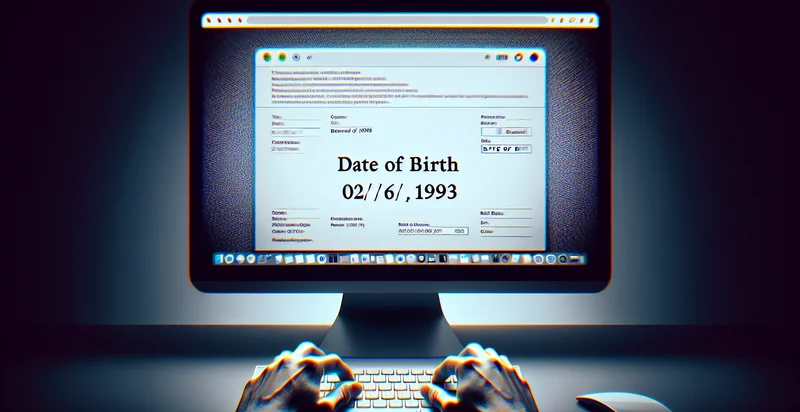 if birthdate is in an email identifier