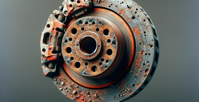 if brake rotor is rusted identifier