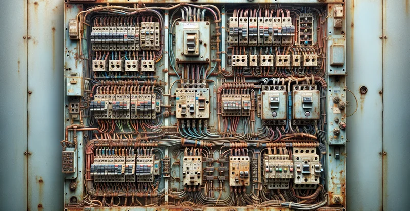 if breaker panel is rusted identifier