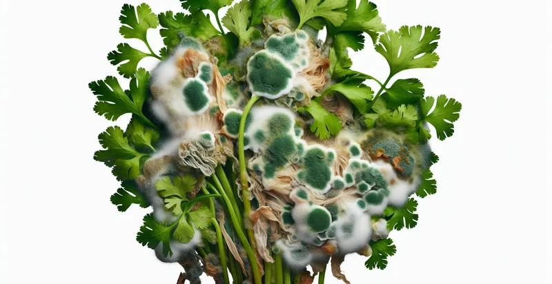 if cilantro is moldy identifier