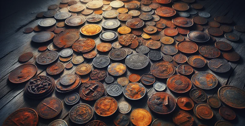 if coin collection is rusted identifier