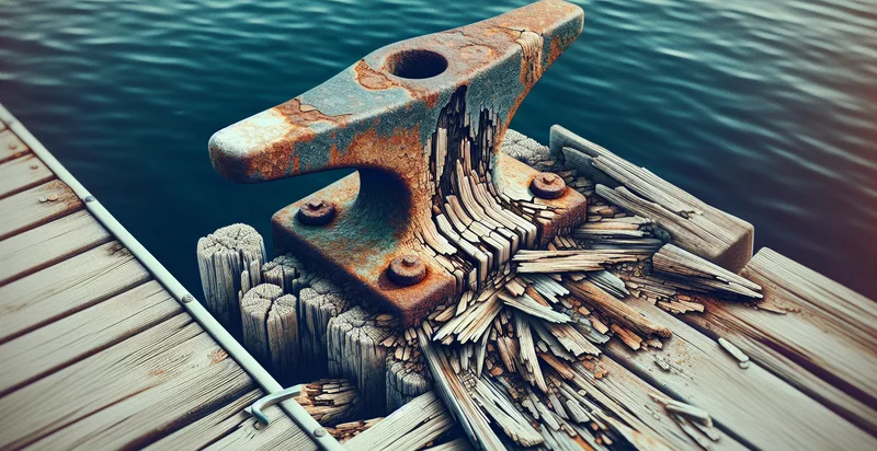 if dock cleat is rusted identifier