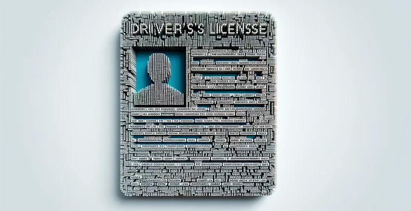 if driver license is in text identifier