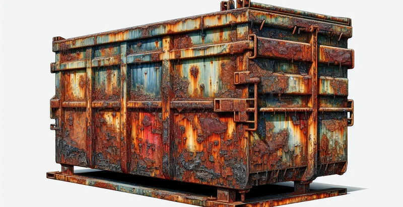 if dumpster is rusted identifier