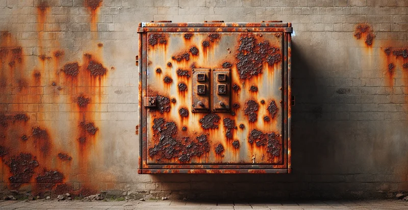 if electrical box is rusted identifier