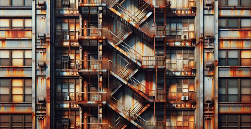 if fire escape is rusted identifier