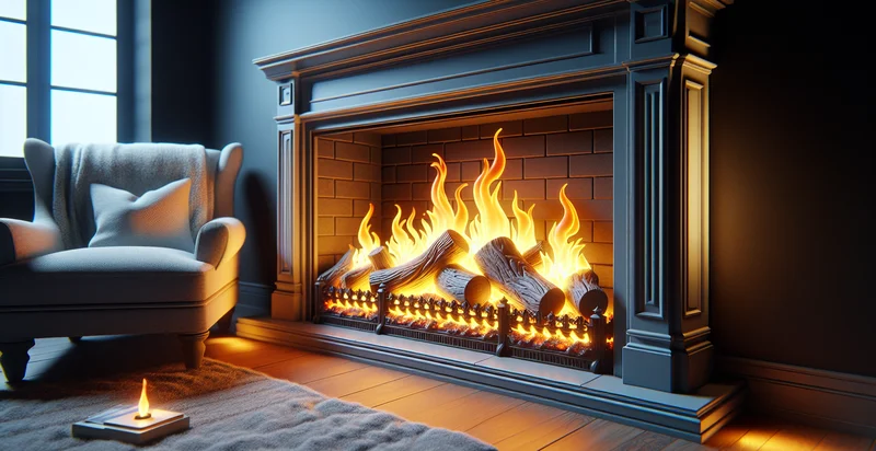 if gas fireplace is on identifier