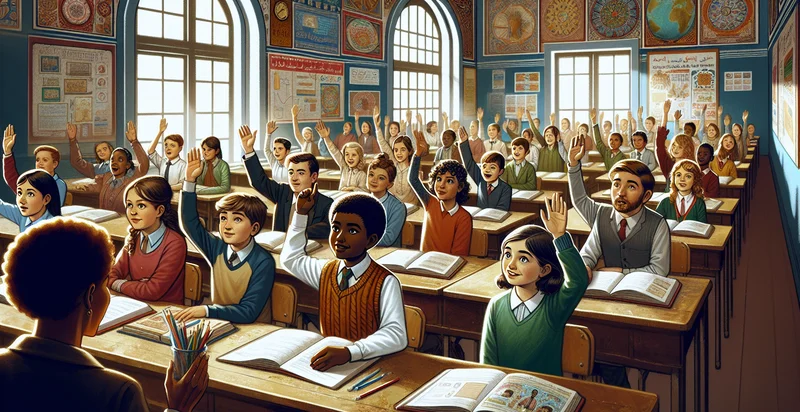 if hands are raised in class identifier