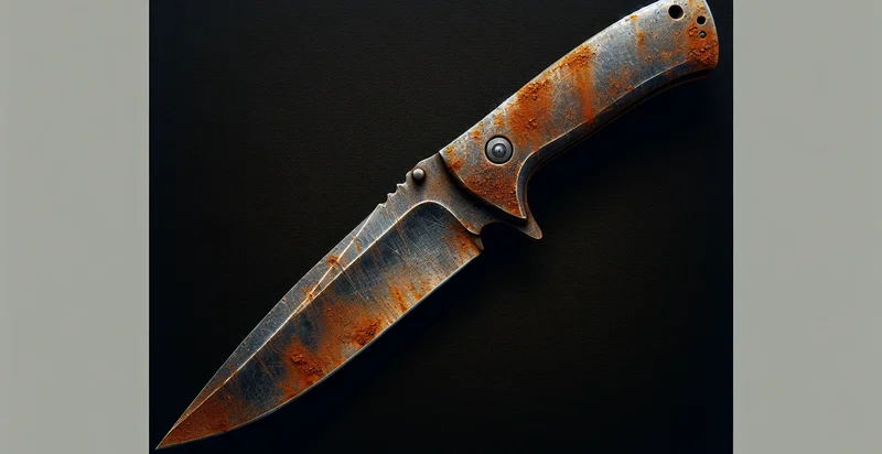 if knife blade is rusted identifier