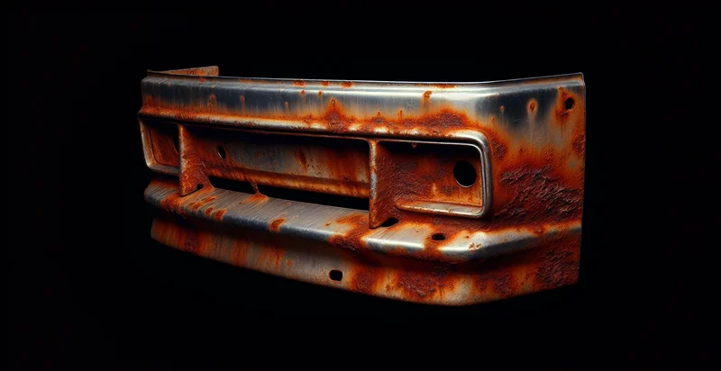 if metal bumper is rusted identifier