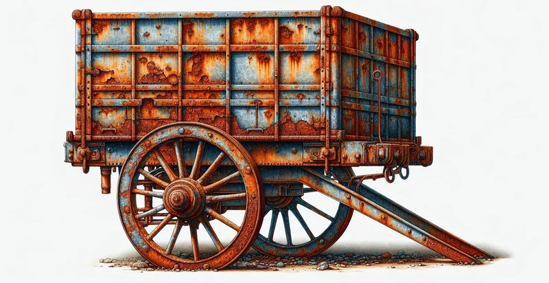 if metal cart is rusted identifier