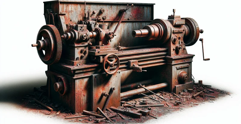 if metal lathe is rusted identifier