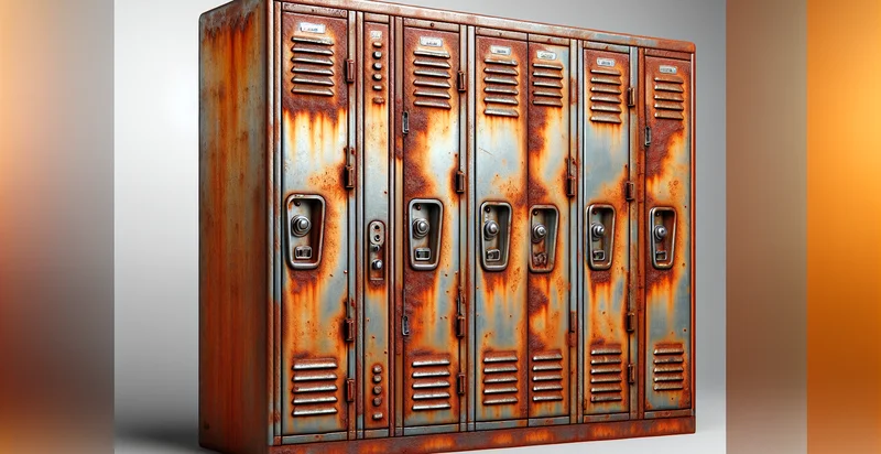 if metal locker is rusted identifier