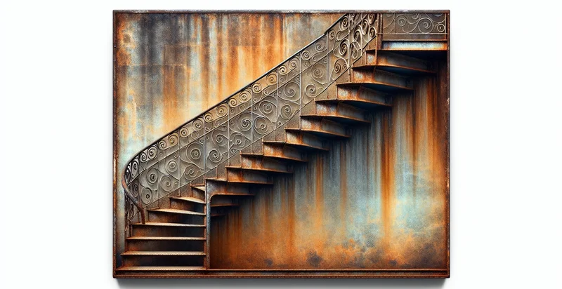 if metal staircase is rusted identifier