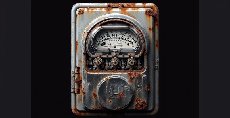 if meter box is rusted identifier