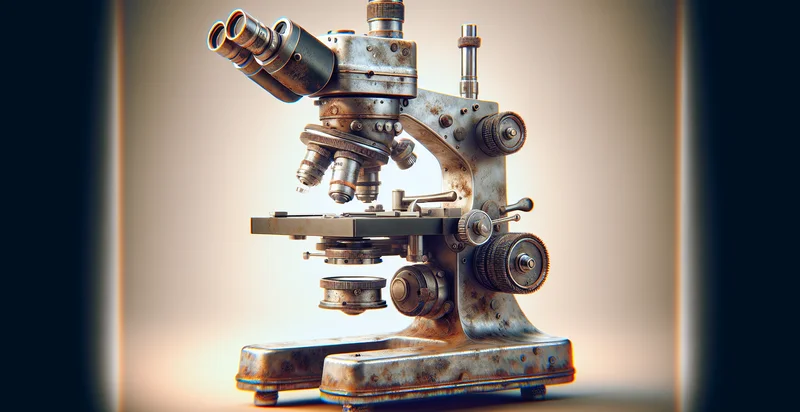 if microscope base is rusted identifier